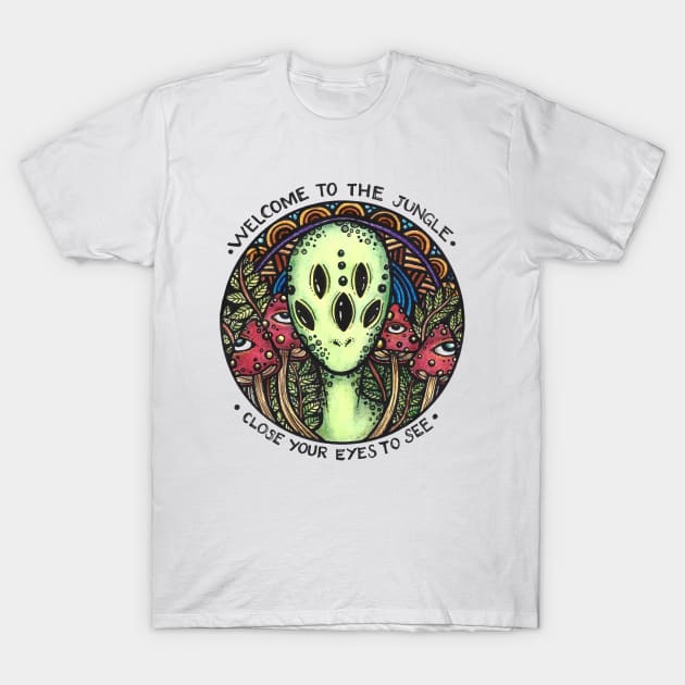 TRIPPY ALIEN T-Shirt by asiancoffeegirl